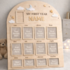 my first year photo frame | baby monthly milestone frame | personalized name frame | newborn to 12 months collage | mdf wooden frame gift