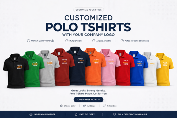 customized corporate polo t shirt | custom logo polo t shirts for corporate gifting
