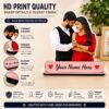 personalized couple cutout table frame with name – custom photo gift