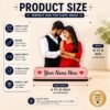 personalized couple cutout table frame with name – custom photo gift