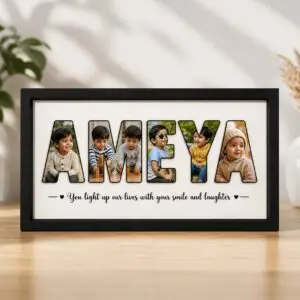 personalized name photo frame (3d letter design)