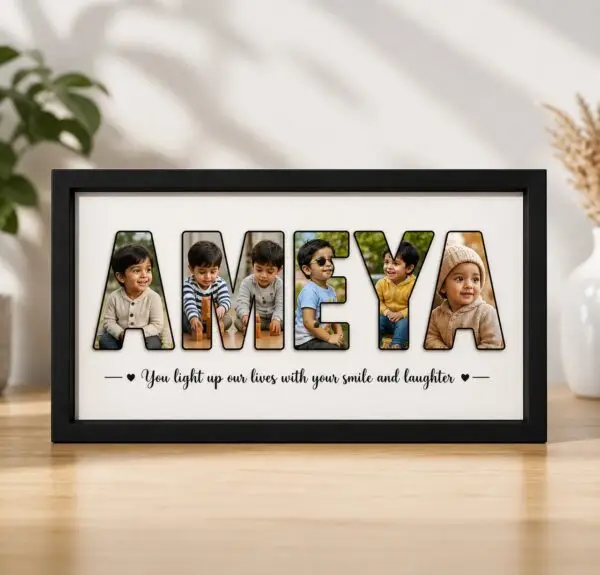 personalized name photo frame (3d letter design)